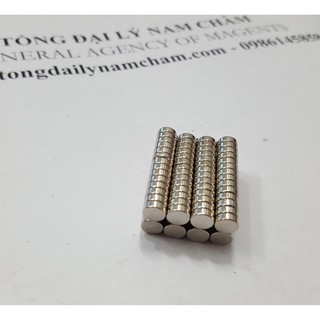 Nam châm viên trắng đất hiếm 6x3mm