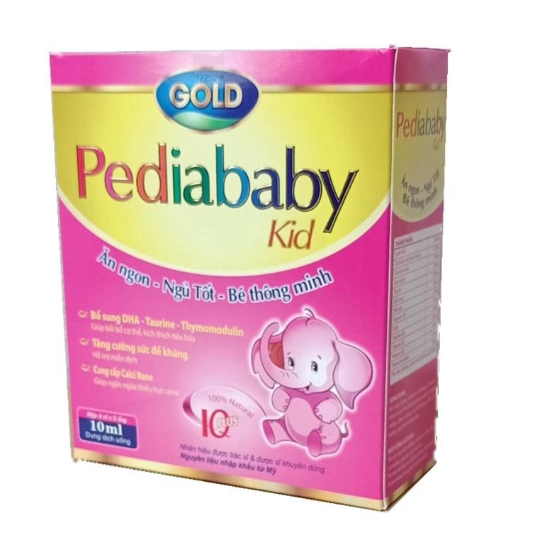 Siro ăn ngon ngủ ngon cho bé Pediababy Kid tăng kích thích tiêu hóa giúp trẻ khỏe mạnh hộp 20 ống x 10ml