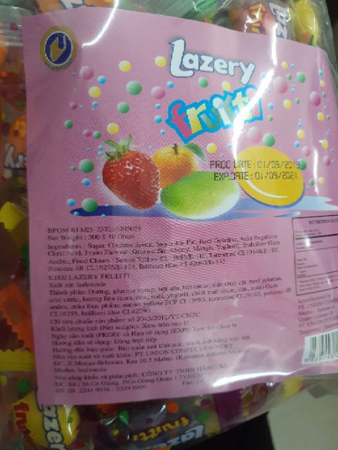 Kẹo mềm trái cây Lazery inđonesia 300g