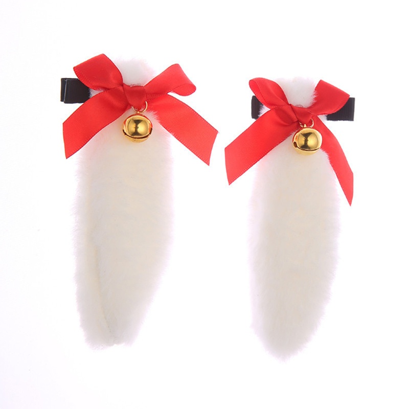 1 Cặp Kẹp Tóc Hình Tai Thỏ Ruy Băng Dành Cho Hóa Trang