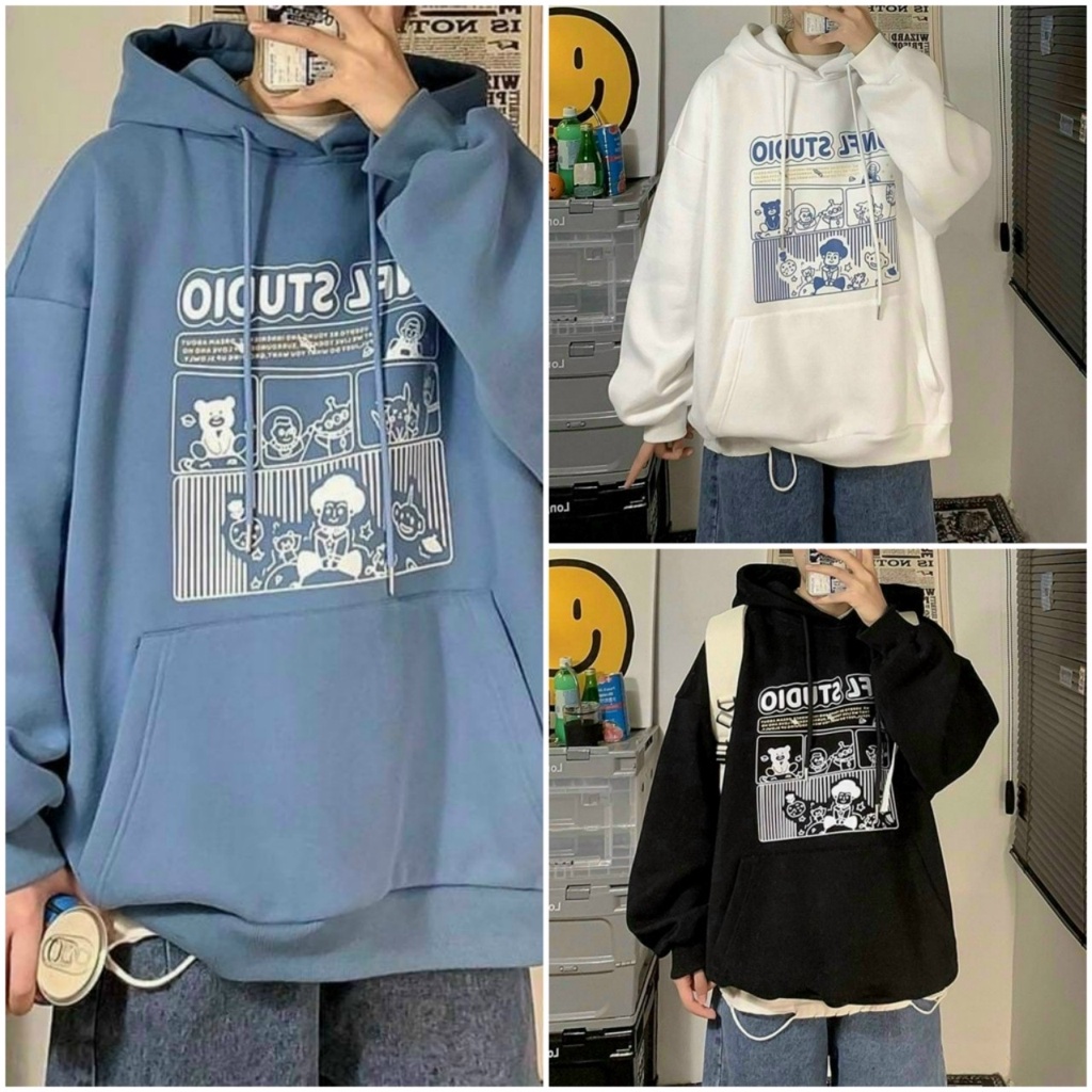 Áo Khoác Hoodie Gấu UNFL STUDIO Form Rộng Unisex - Kiểu Khoác Nỉ Chống Nắng - Thu Đông - HIỀN LINH SHOP ÁO HOODIE