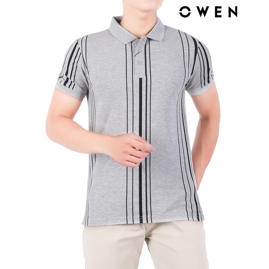 Áo polo ngắn tay OWEN Bodyfit Xám - APV21840
