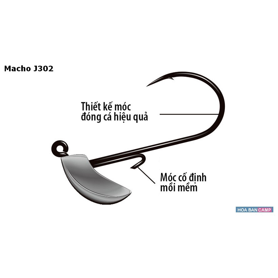 Lưỡi Câu Jig Head SLEEPER Macho J302 | 7g - 3 chiếc/ vỉ