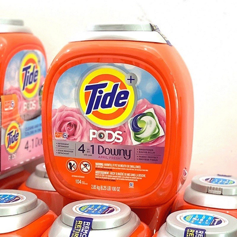 Viên giặt xả Tide Pods Downy 4 in 1 của Mỹ (104 viên)