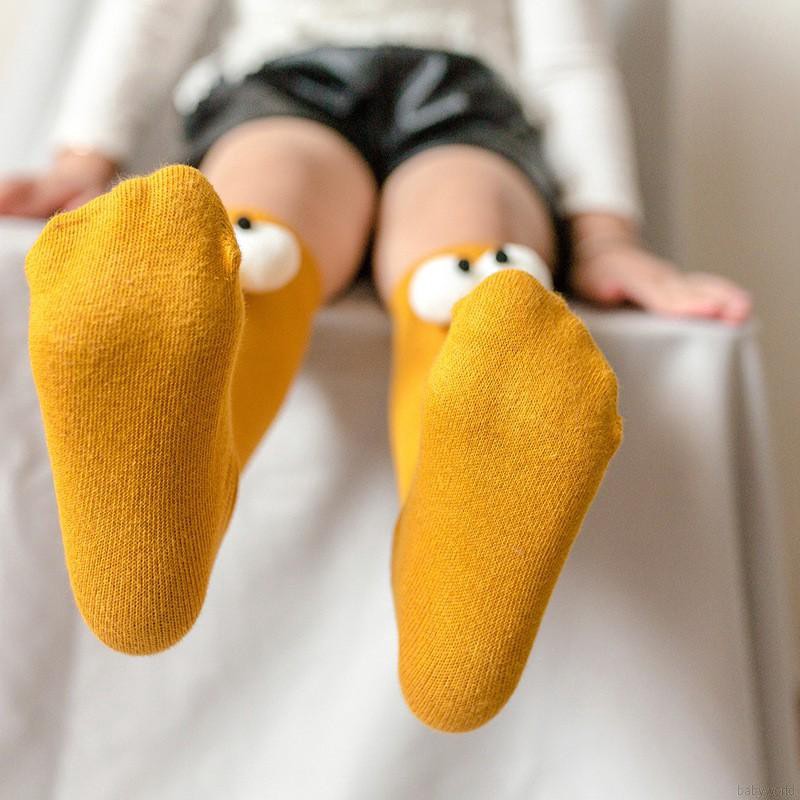 Đôi Vớ Cotton Dài Hình Đôi Mắt To Dễ Thương Cho Bé 1-8 Tuổi