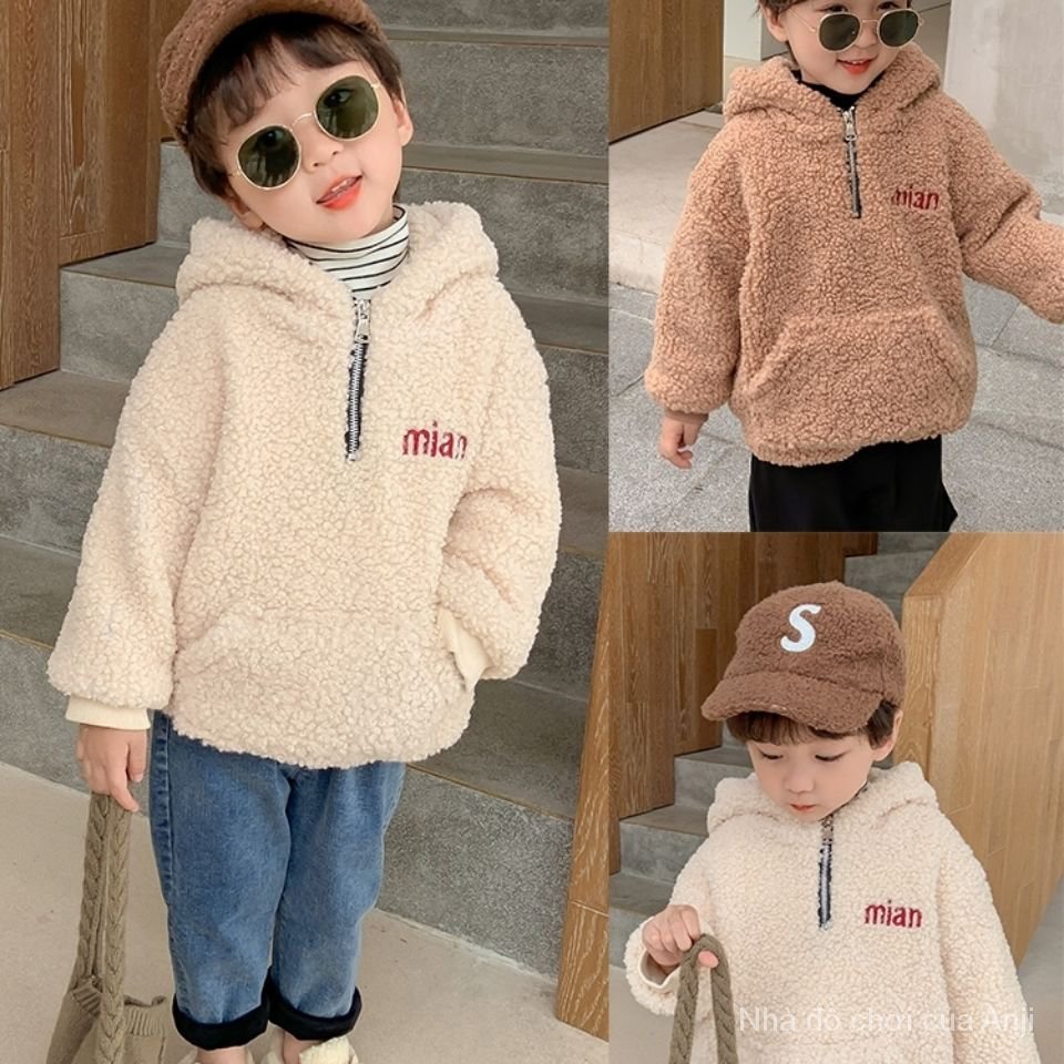 Autumn And Winter Children's Clothes Male And Female Style Hooded Children Male And Female Sweaters Children Plush Sheep