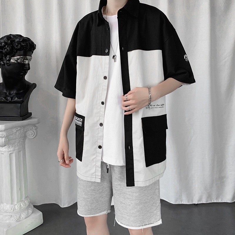 Áo Sơ Mi Tay Lỡ Form Rộng Phong Cách Ulzzang Hàn Dành Cho Nam Và Nữ 2022