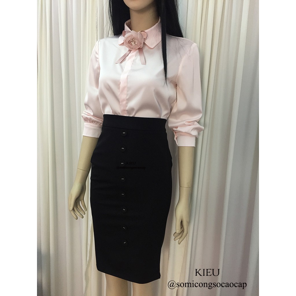 Chân Váy Bút Chì 💖𝑭𝒓𝒆𝒆𝒔𝒉𝒊𝒑💖 Chân Váy Công Sở Màu Đen | BigBuy360 - bigbuy360.vn