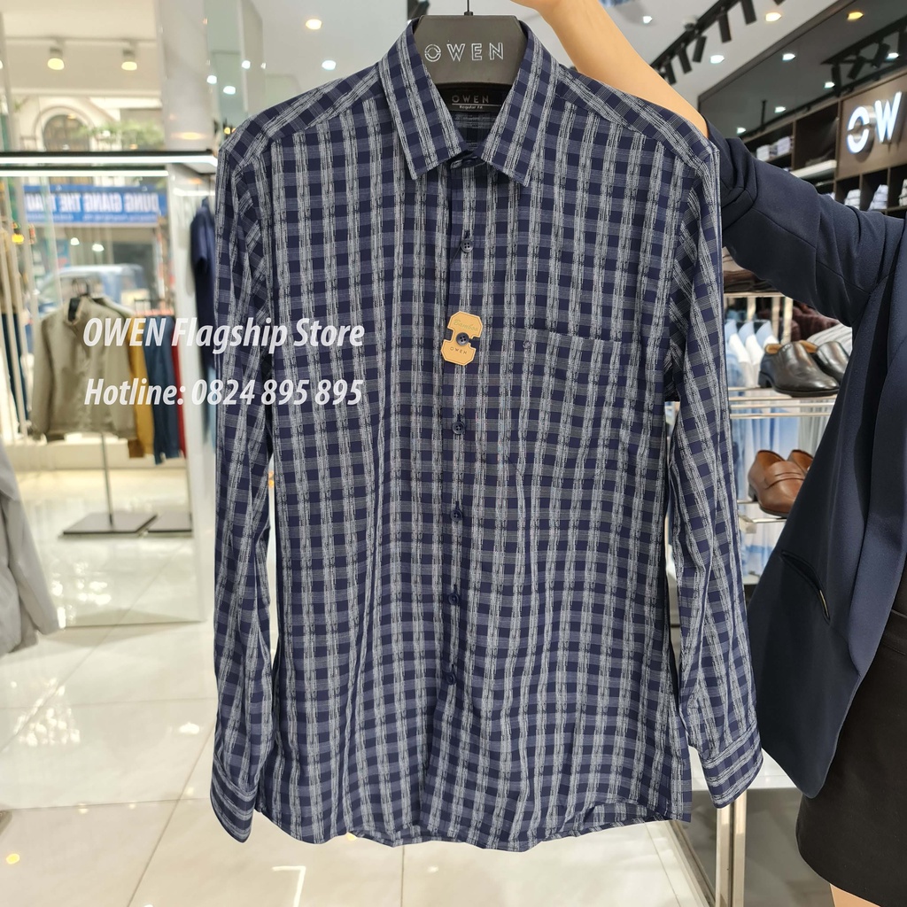 OWEN -  Ao sơ mi nam dài tay dáng REGULAR sợi Tre - Mã AR23370D - OWEN Flagship Store