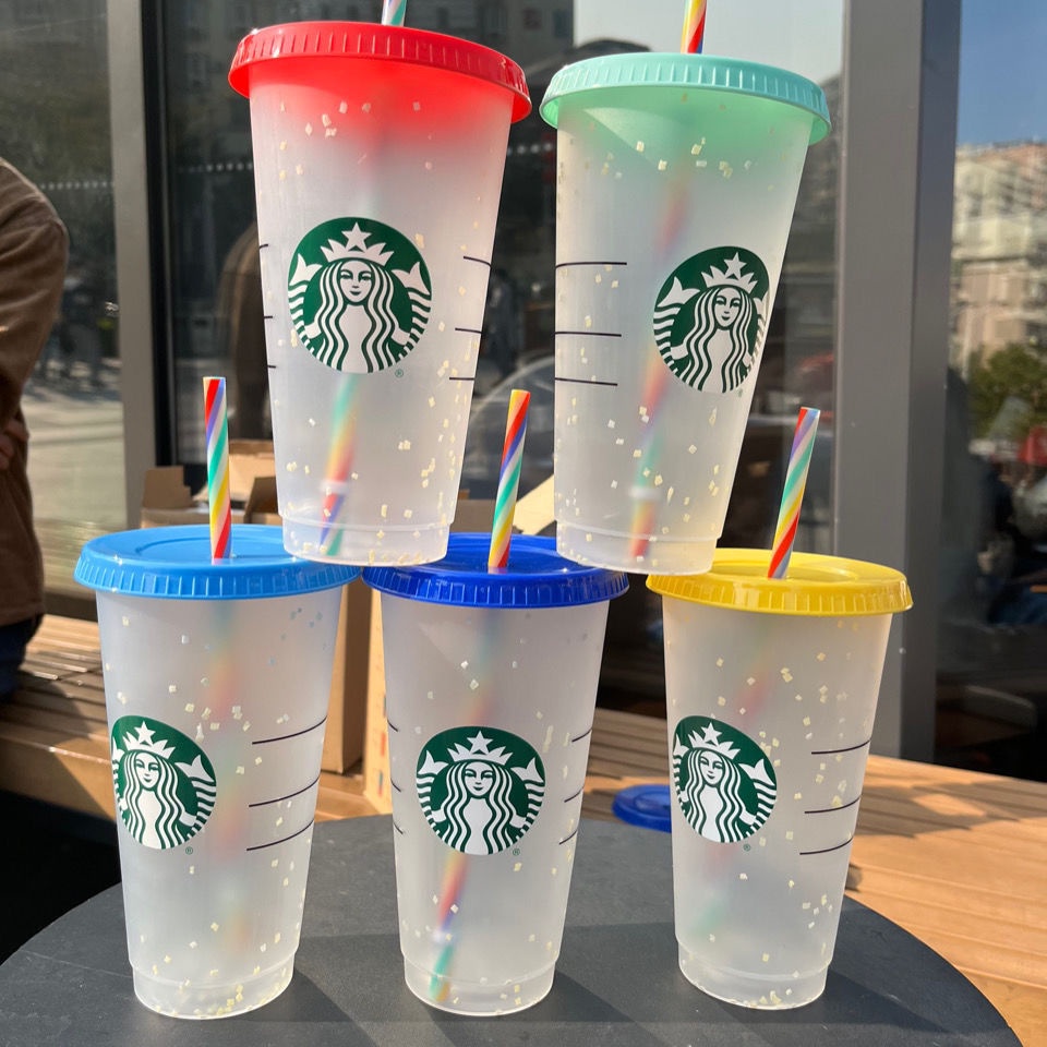 Starbucks Cốc Uống Nước Thay Đổi Màu Sắc Có Thể Thay Đổi Màu Sắc Theo Nhiệt Độ