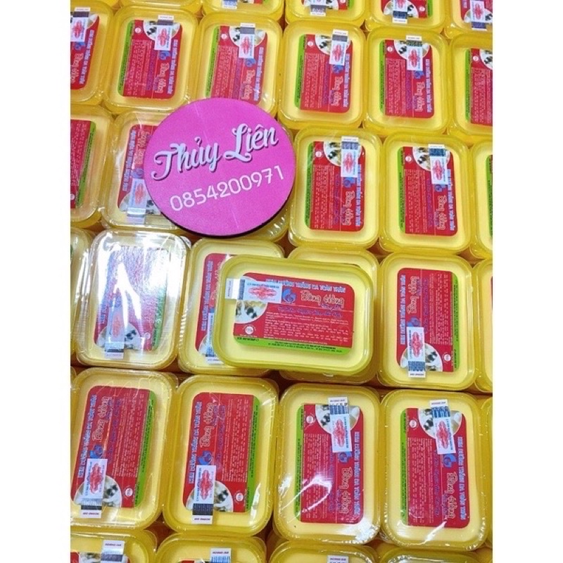 Kem bông hồng vuông trắng da  hoàng gia 100g