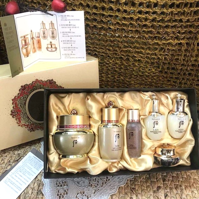 Bộ dưỡng tái sinh da chống lão hoá Bichup Jayoon Cream &amp; Seft Anti-aging Essence - mỹ phẩm Ohui công ty chính hãng Hàn