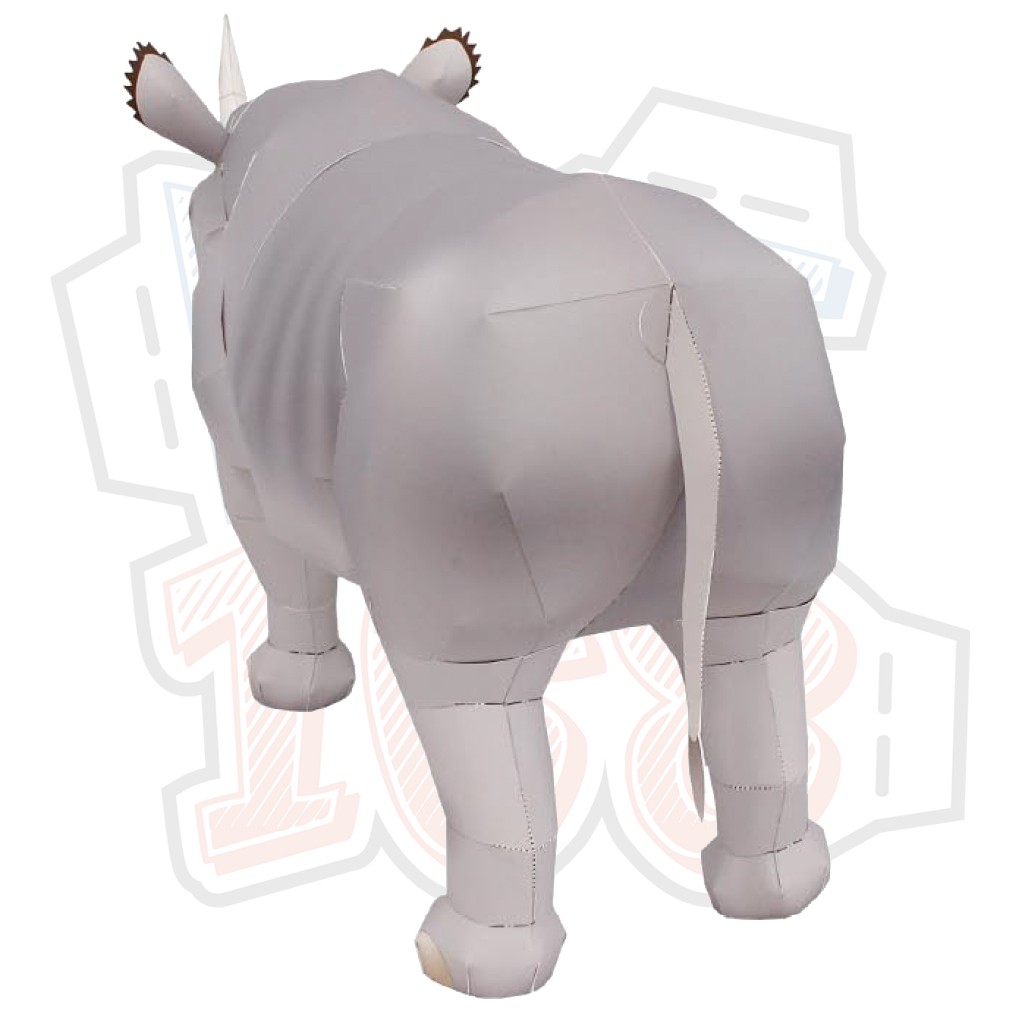 Mô hình giấy động vật Tê giác Black Rhinoceros ver 2