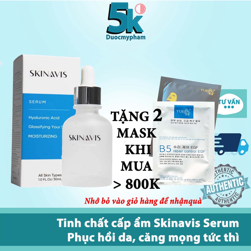 Serum Cấp Ẩm Phục Hồi SKINAVIS Hyaluronic Acid &amp; Niacinamide + B5