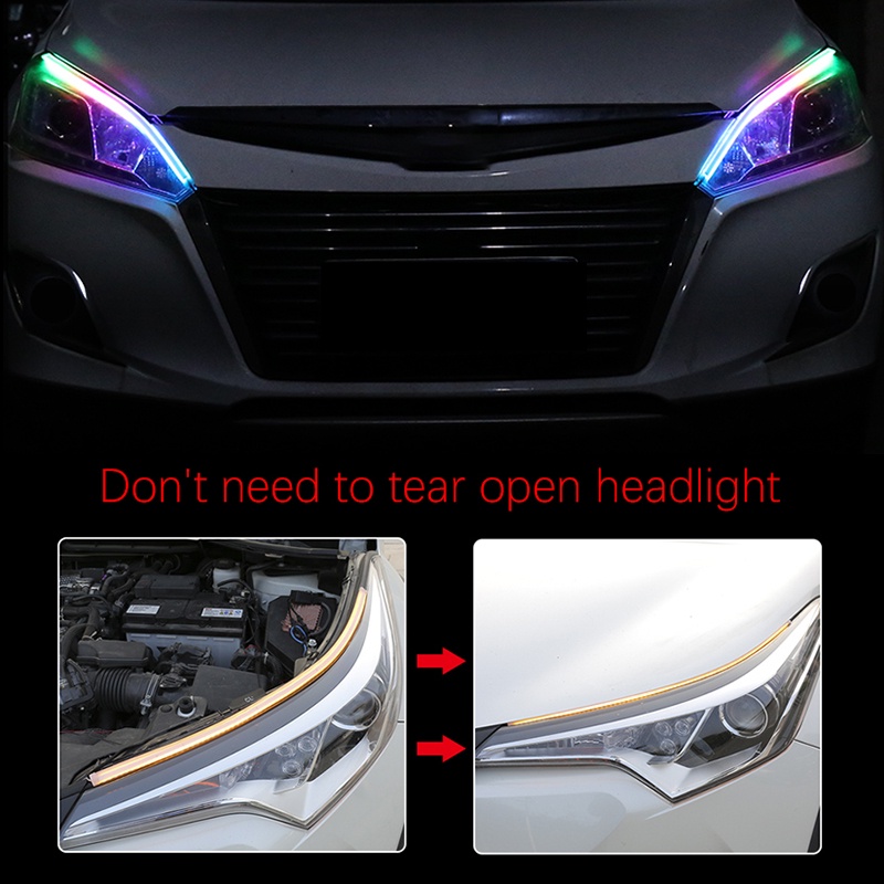Dây Đèn LED Rgb Nhiều Màu Sắc Dùng Trang Trí Đèn Pha DIY