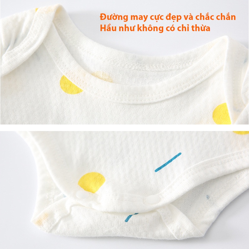 Bộ body chip bé gái bé trai, mẫu bodysuit liền thân mùa hè vải 100% cotton hàng Quảng Châu cao cấp _ BD36