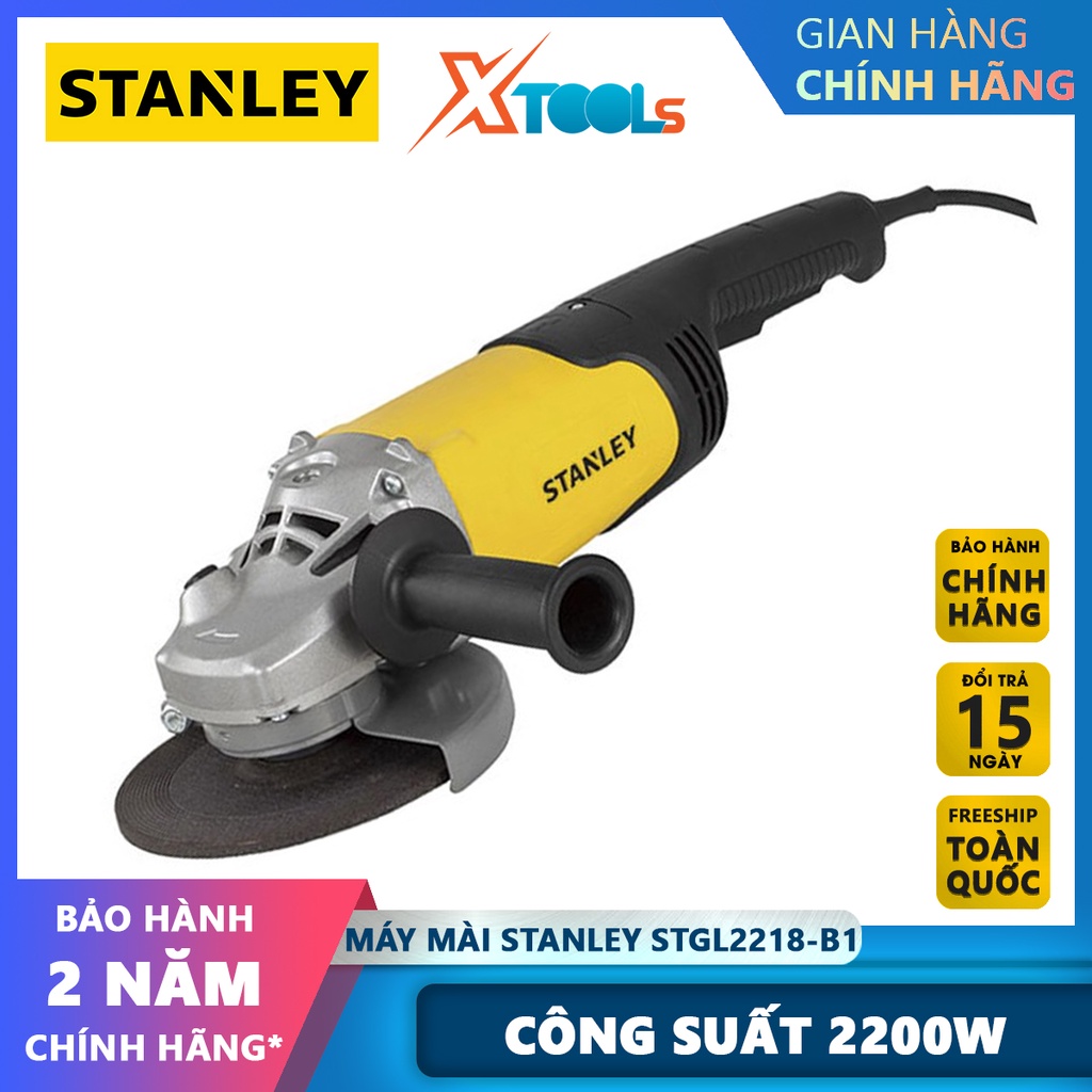 Máy mài cầm tay STANLEY STGL2218-B1  máy mài góc Công suất 2200W, Đường kính lưỡi 180mm, chế tác bề mặt vật liệu gỗ