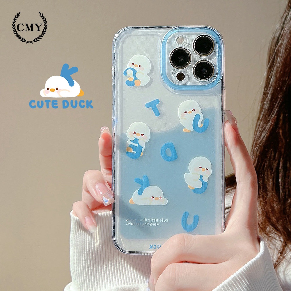 Ốp iphone vịt hoạt hình TPu Silicone Case Điện thoại iPhone 11 Pro Max X Xr Xs 7 8 14 Plus Se 2020 12 pro max 13 mini