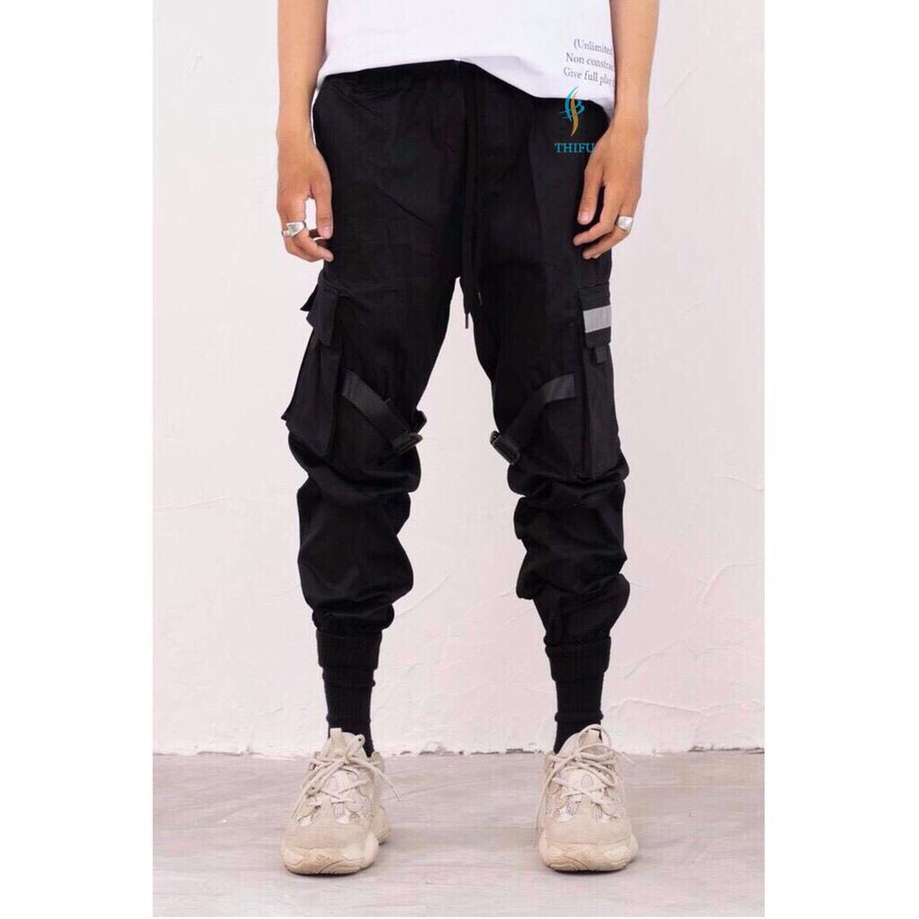 &lt;FREE SHIP&gt; Quần jogger túi hộp phát sáng nam vải kaki co giãn, mềm mịn y ảnh