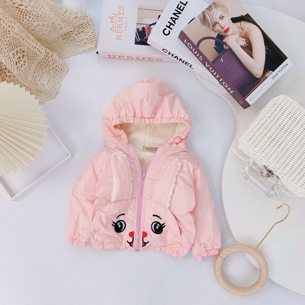 Áo Gió Lót Lông Hình Thỏ Cho Bé Dày Dặn Siêu Ấm 8_20kg
