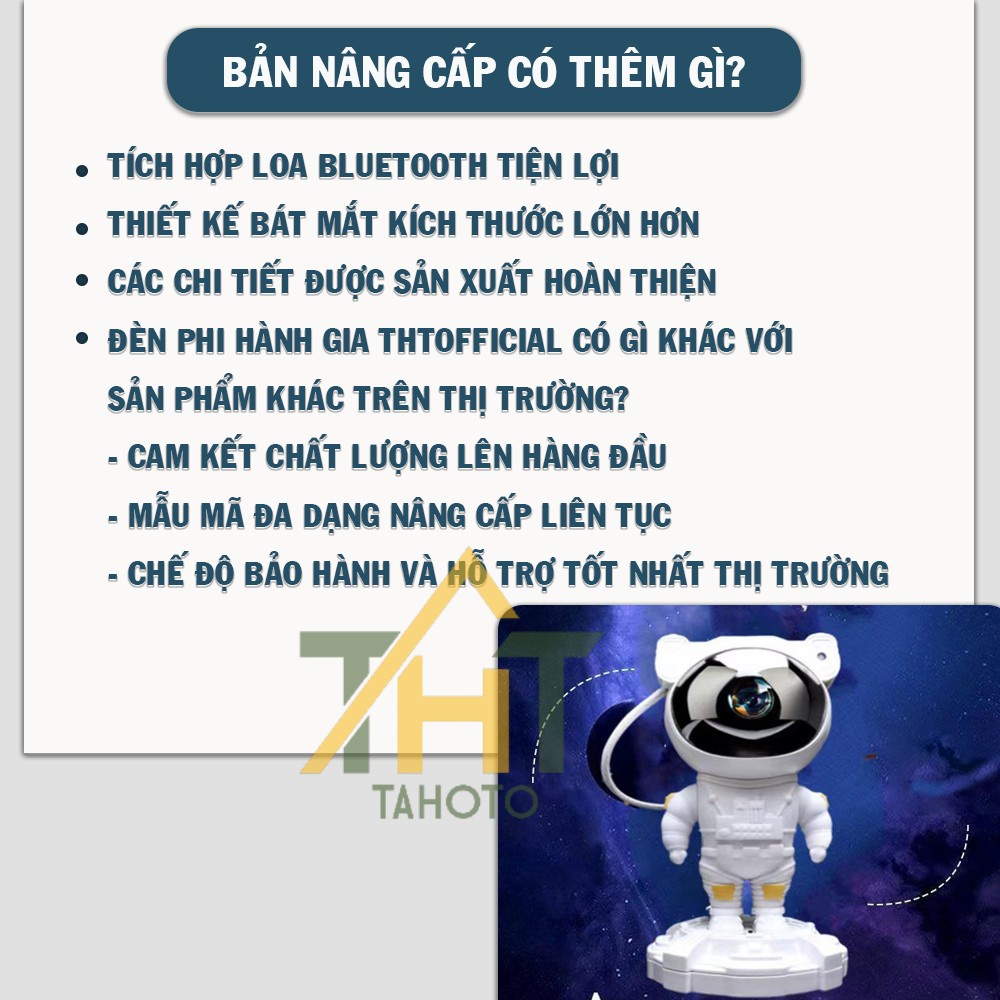 Đèn Phi Hành Gia 2023, Có Loa Bluetooth Pin Xạc, Đèn Chiếu Sao Galaxy, Đèn Ngủ Trang Trí Phòng