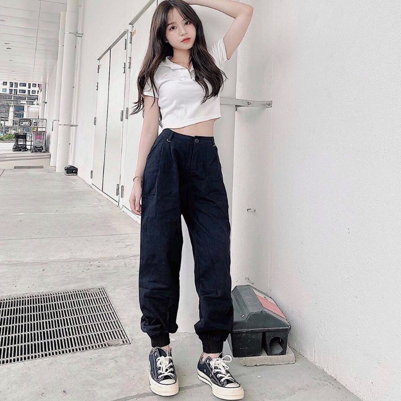 [Free ship+Video Thật Size M L XL Quần jogger cạp cao chất kaki | BigBuy360 - bigbuy360.vn