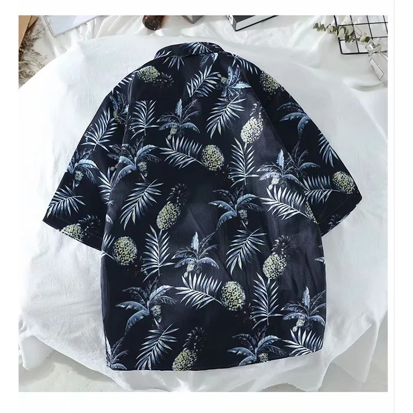 Áo sơ mi nam họa tiết quả dứa, thích hợp mùa hè đi biển, hàng nhập Quảng Châu | BigBuy360 - bigbuy360.vn
