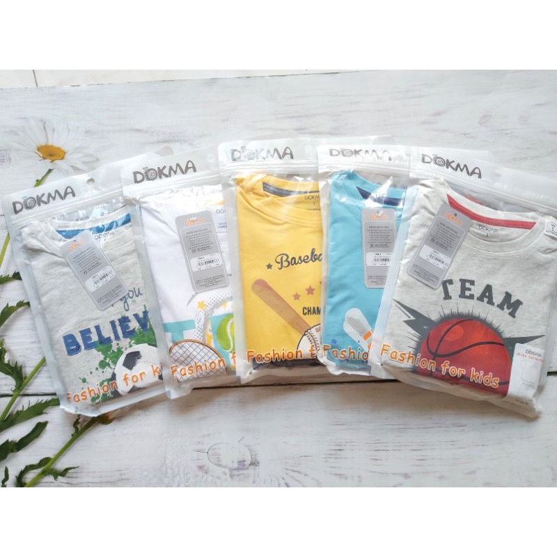 Bộ cộc tay bé trai Dokma – chất cotton hữu cơ siêu mềm mát