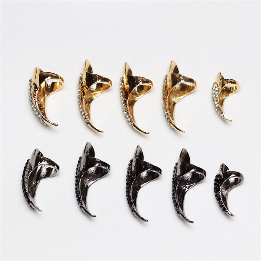 Nhẫn Hợp Kim Đính Đá Hình Móng Vuốt Chim Đại Bàng Độc Đáo Cá Tính