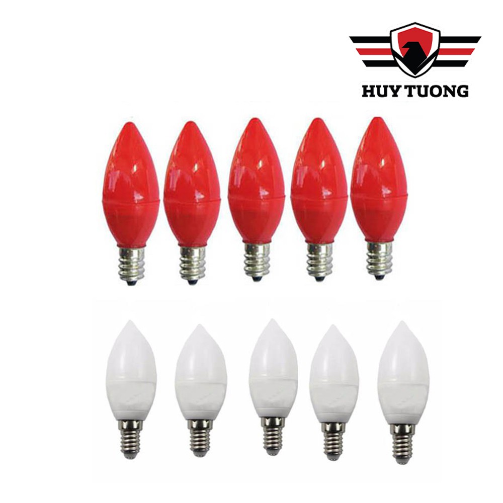Bóng led ớt màu đỏ, đèn trái ớt trang trí bàn thờ, led ớt tiết kiệm điện màu đỏ cao cấp - Huy Tưởng