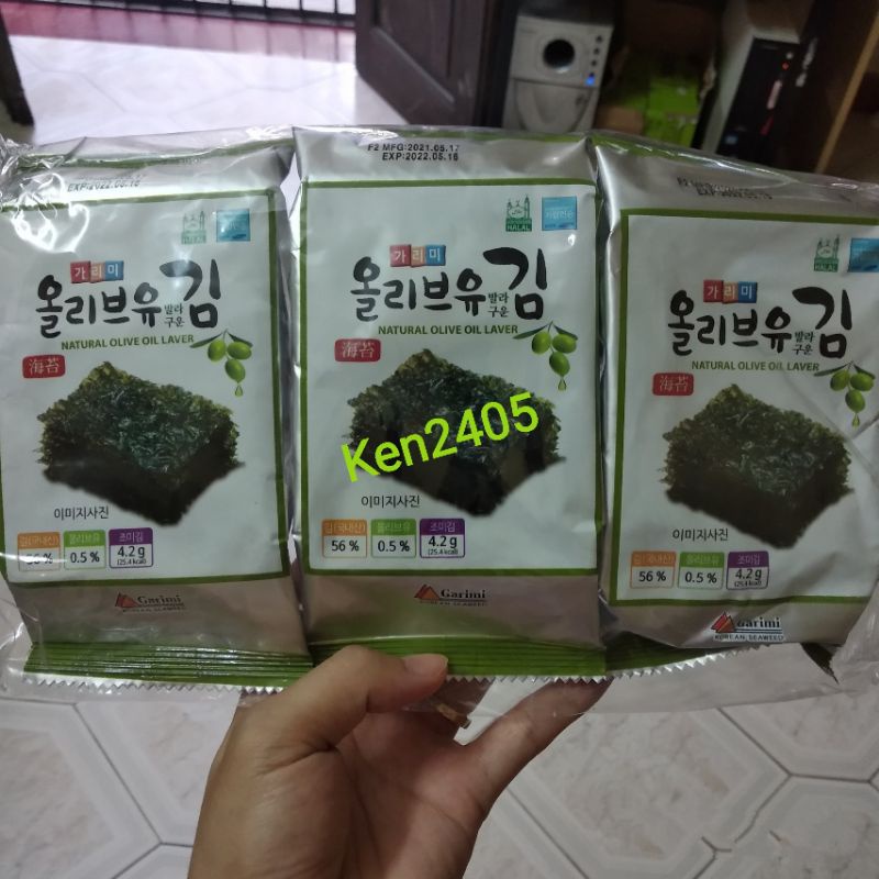 Lá Rong Biển Khô ĂN LIỀN 🍉CÓ VIDEO🍉set 3 gói , dùng với cơm, cơm trộn, ăn vặt...giao ngẫu nhiên 2 vị