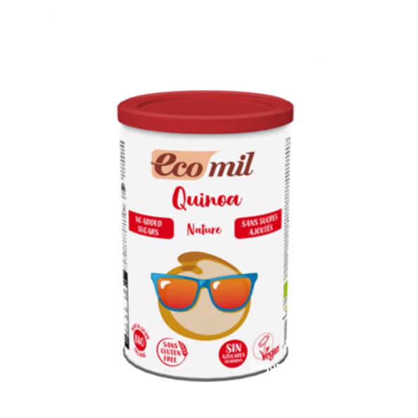 Sữa bột hạt diêm mạch (quinoa) hữu cơ không đường Ecomil 400g