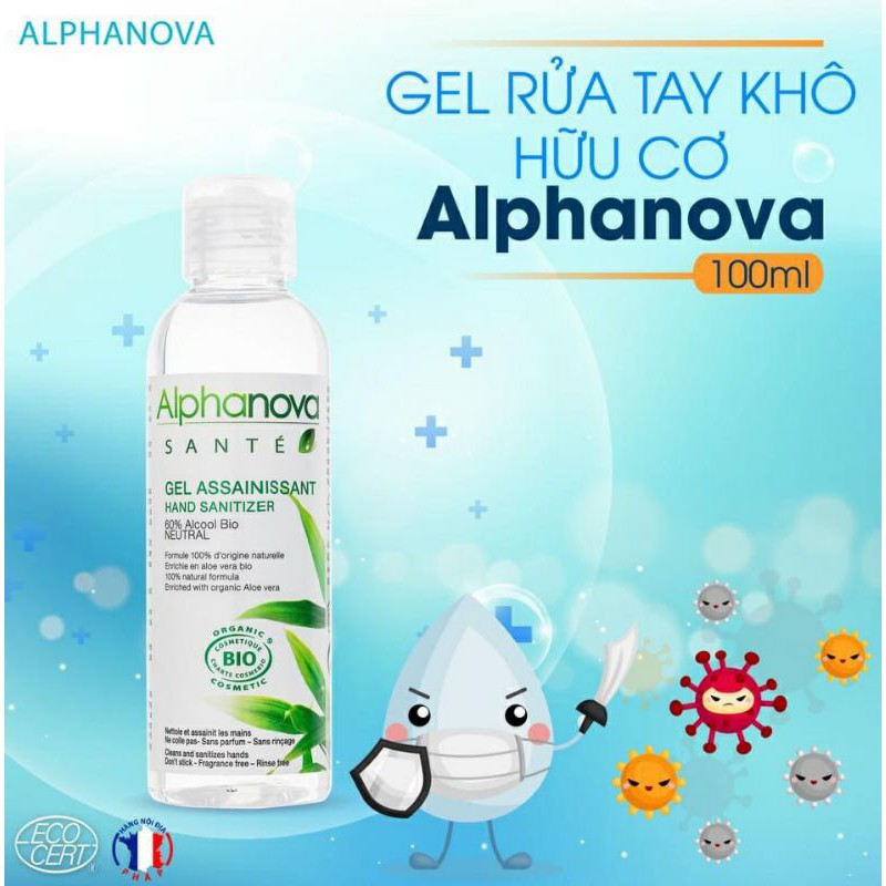 Nước rửa tay hữu cơ diệt khuẩn cho bé  ALPHANOVA - Cho bé từ sơ sinh