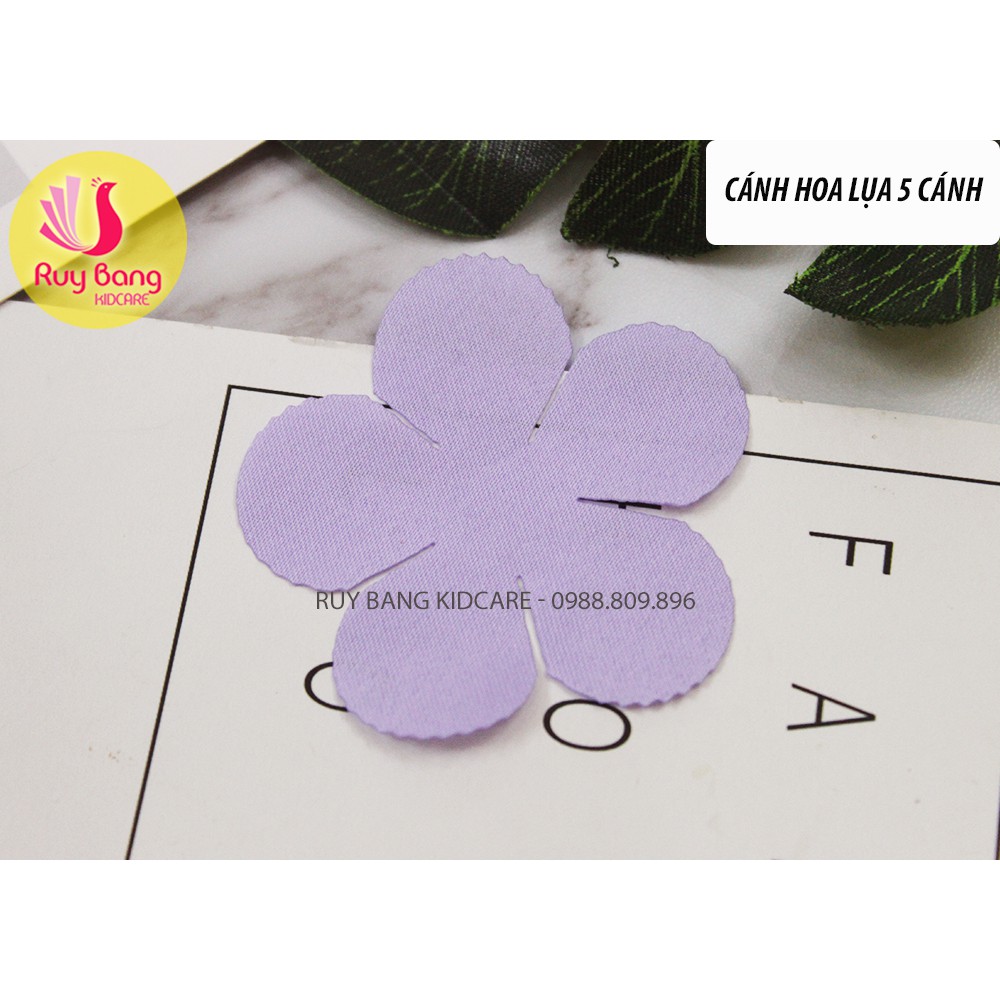 Cánh hoa vải lụa Hàn Quốc 5 cánh - nguyên liệu tự làm hoa handmade ( gói 50 cánh )