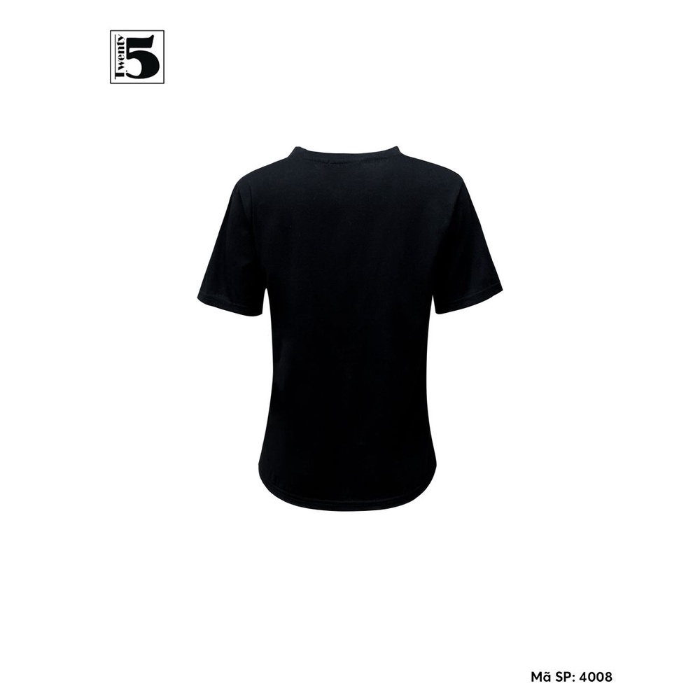 Áo thun phông nữ in chữ fom vừa tay ngắn năng động cotton mịn Twentyfive 4008