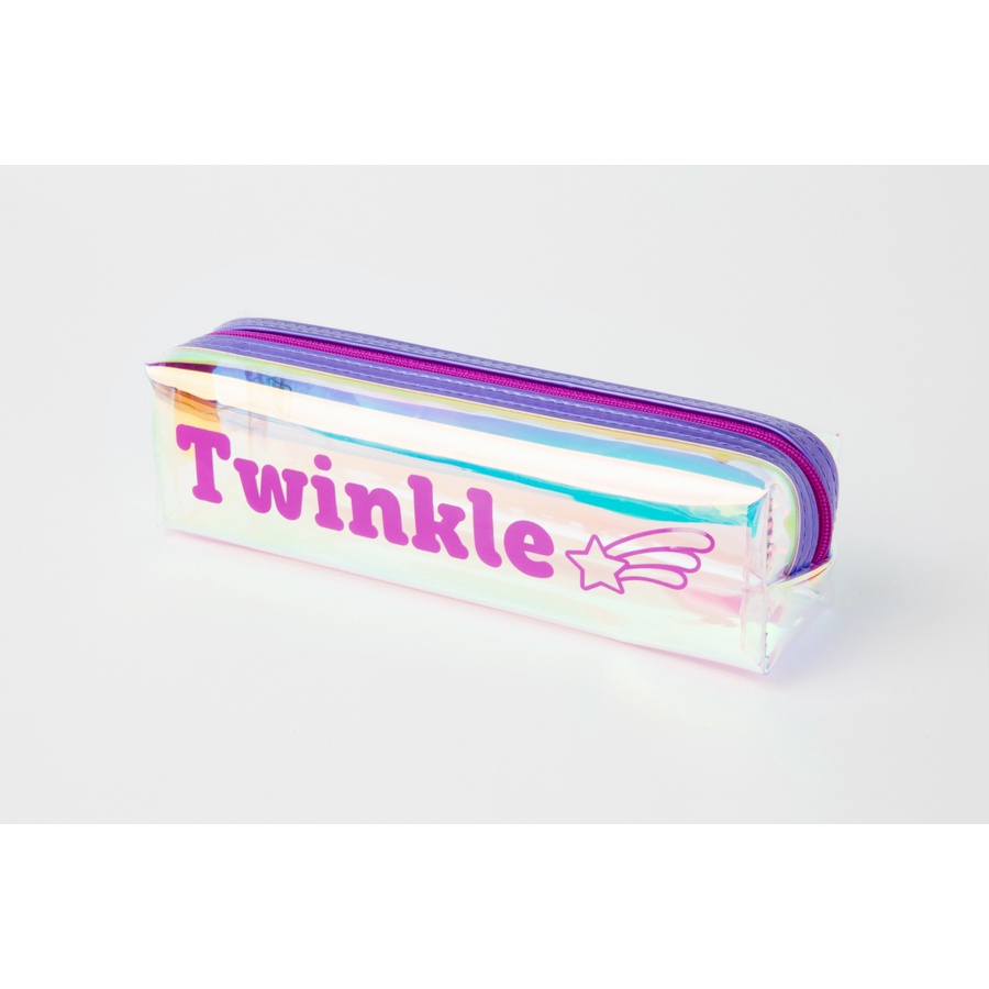 Túi Đựng Bút ARTBOX Hàn Quốc In Chữ Twinkle Màu Tím Hologram PVC