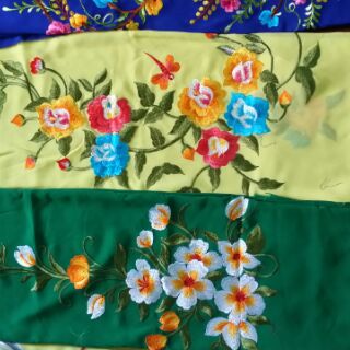 Vải áo dài thêu