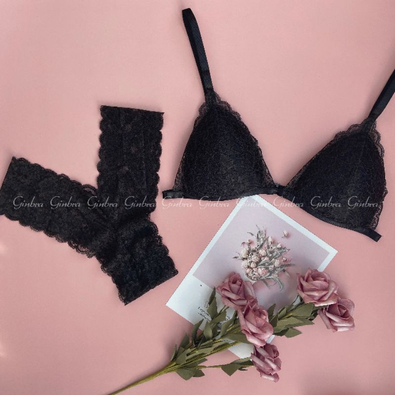 Bộ đồ lót nữ , nội y nữ ren sexy thiết kế quần chữ y GIN Lingerie