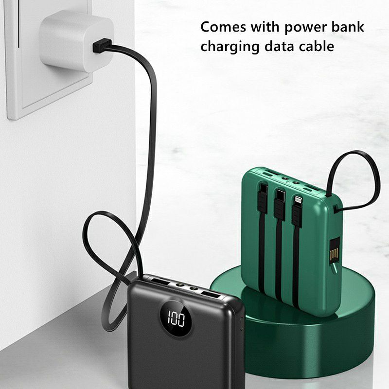Sạc Dự Phòng,Sạc Đa Năng,Sạc Điện Thoại 20000 mah,Sạc Cao Cấp Có 4 Đầu Ra Sẵn Tiện Mang Theo.