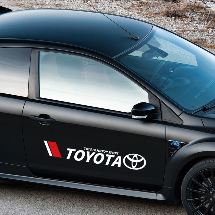 Tem decal dán sườn xe Toyota