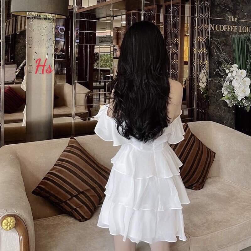 Sét trễ vai tơ bóng quần đùi đen HSU1