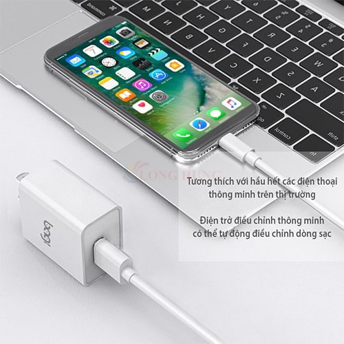 Combo cốc sạc Bagi 2A 1USB + Cáp Micro USB 1m CB-M52n - Hàng chính hãng