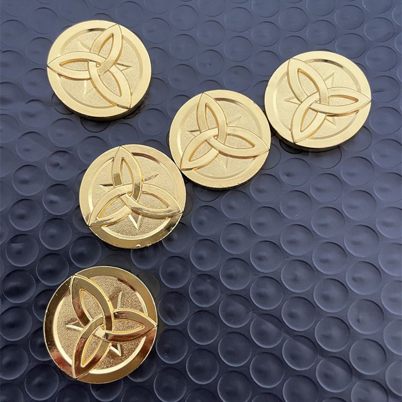 NEW Genshin Impact Gold Mora Coin Morax Cosplay Prop Accessories animation game gold plated Mora game currency