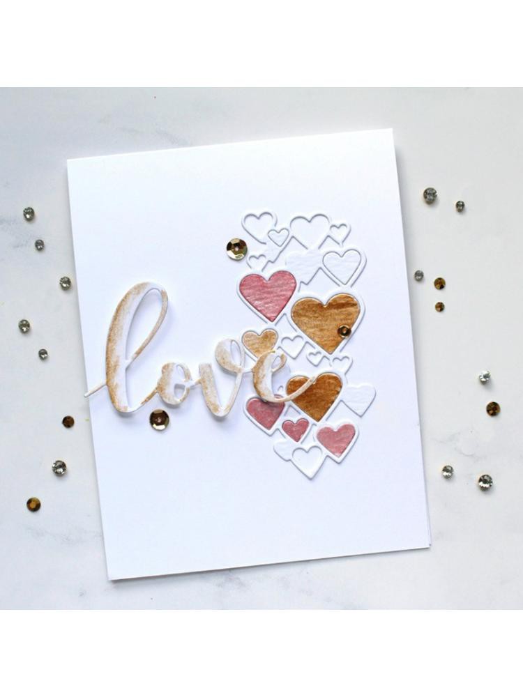 Khuôn Cắt Giấy Làm Từ Kim Loại Hình Chữ Love Cách Điệu Trang Trí Scrapbook