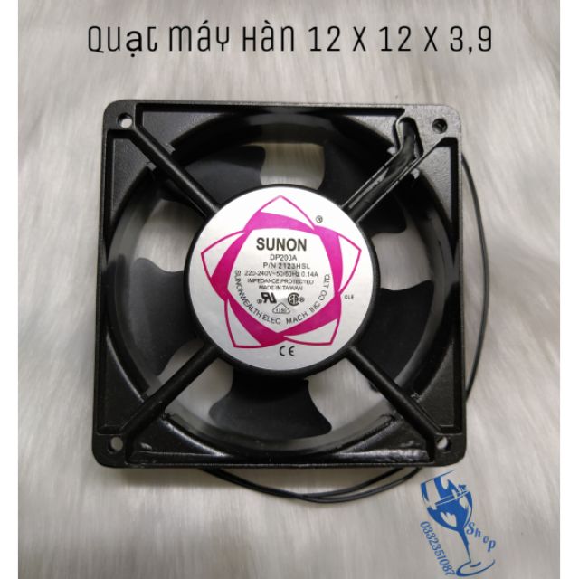 Quạt máy hàn - quạt thông gió 220v kích thước 12 x 12 cm