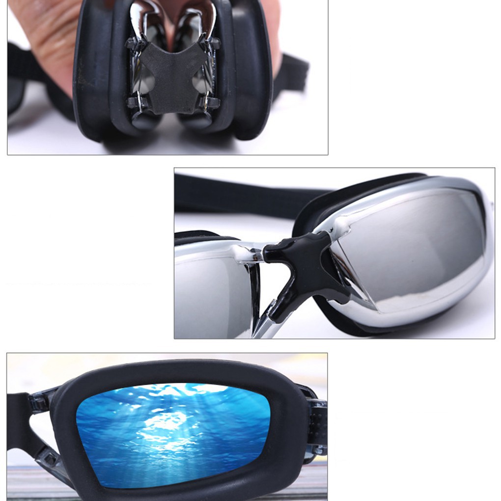 Unisex Waterproof Antifog Coating Myopia Eyewear Goggles Swimming Glasses