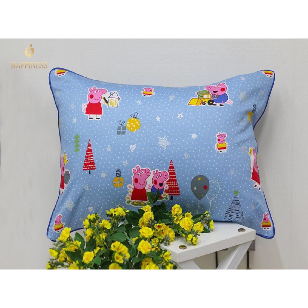 Gối nằm trẻ em gối đầu cho bé (Vỏ cotton Hàn Quốc + Ruột bông kháng khuẩn) 35x50cm