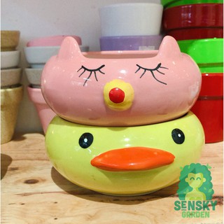 CHẠU HỒNG HÌNH CON HEO MAMI