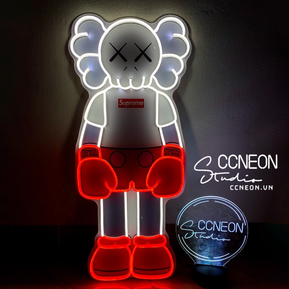 Giảm giá Đèn led neon sign hình kaws kích thước 75x35 cm - BeeCost