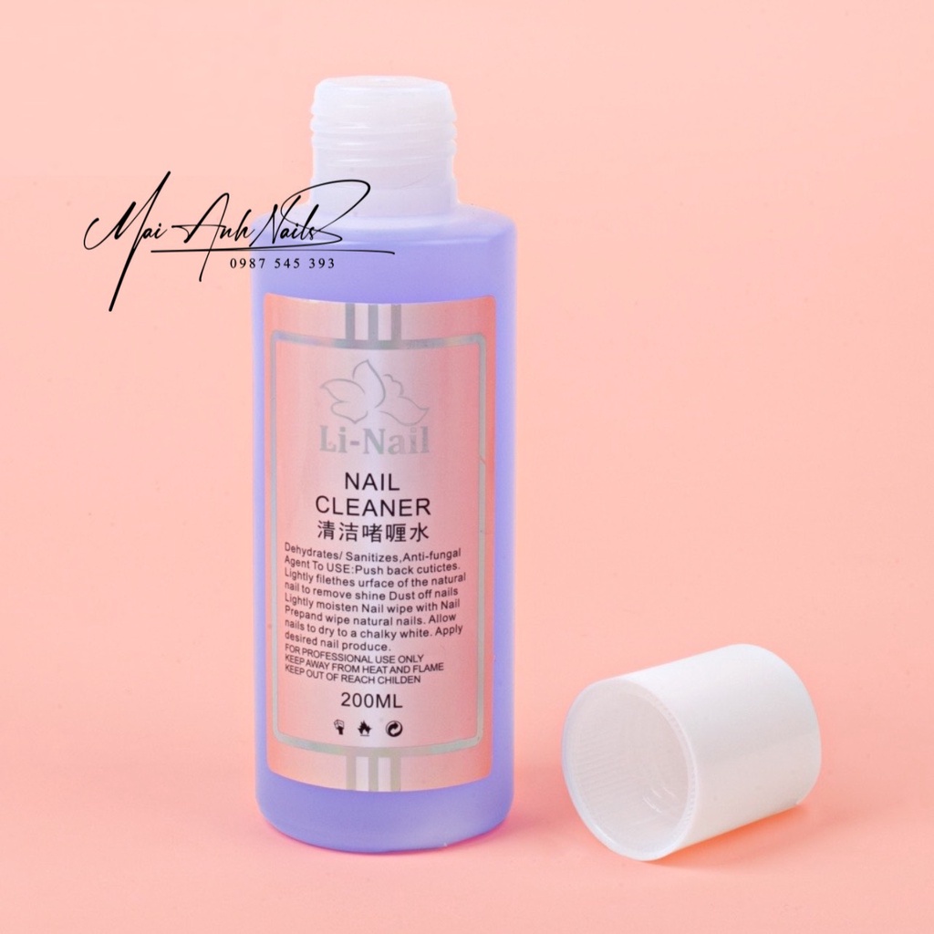 Nước lau gel Li-Nail hàng chính hãng 200ml MaiAnhNails